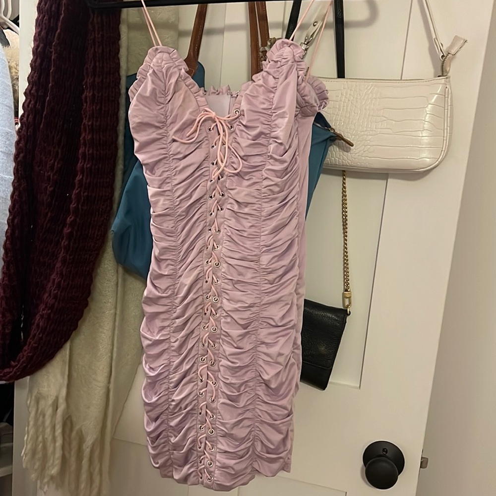 Ruched mini dress